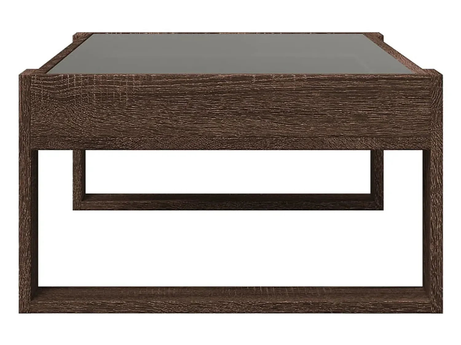 Mesa De Centro|vidaxl Mesa centro luzes LED Infinity 90x53x30 cm carvalho castanho Natural claro