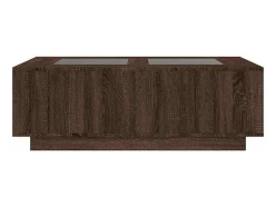 Mesa De Centro|vidaxl Mesa centro luzes LED Infinity 116x69x40 cm carvalho castanho Natural claro