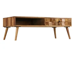 Mesa centro madeira sheesham maciça c/ acabam. mel 110x50x37 cm PT331154^ Mesa De Centro