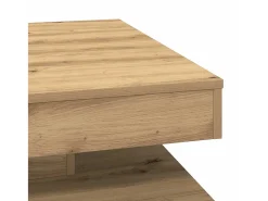 Mesa De Centro*vidaxl Mesa centro rotativa a 360graus 70x70x34,5cm carvalho artisiano Natural claro