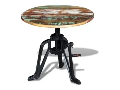 Online Mesa centro 60x(42-63)cm madeira reciclada sólida ferro fundido PT231298 Multicor