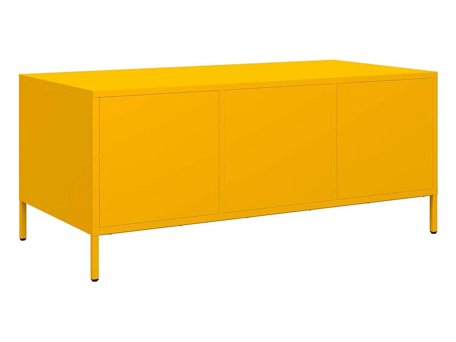 Mesa De Centro*vidaxl Mesa centro 101,5x50x43,5 cm aço laminado frio mostarda Amarelo