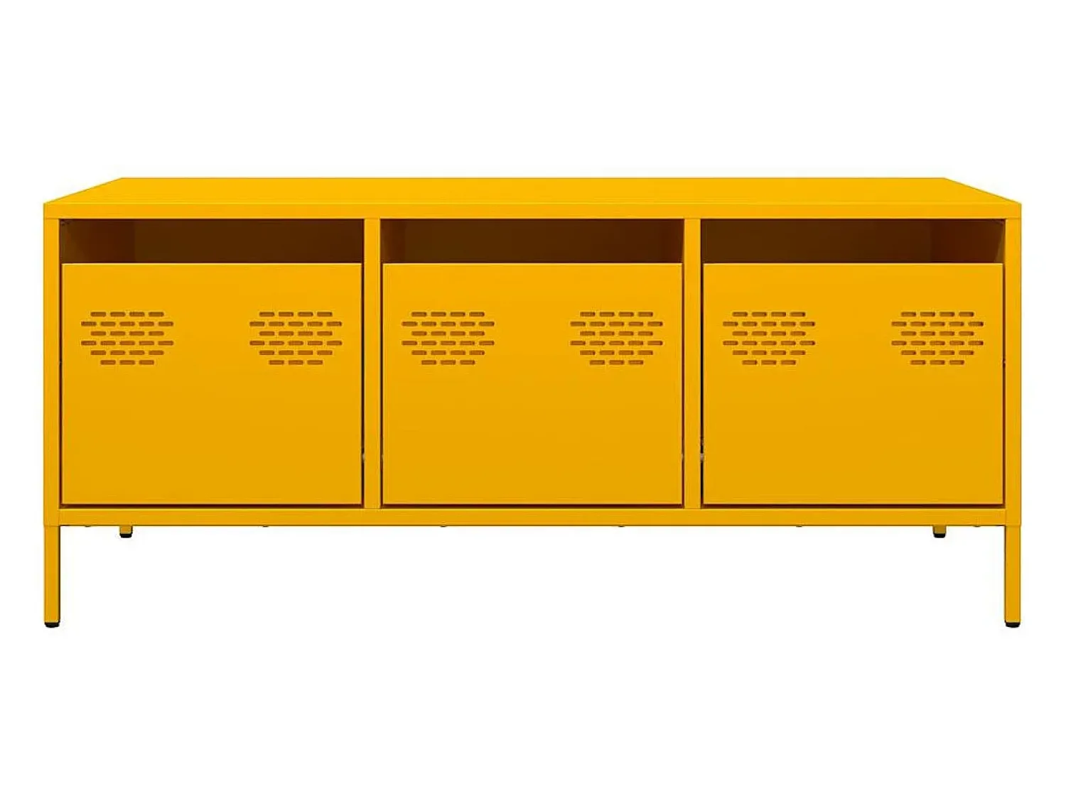 Mesa De Centro*vidaxl Mesa centro 101,5x50x43,5 cm aço laminado frio mostarda Amarelo