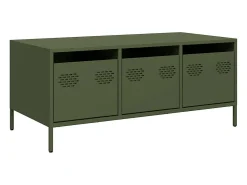 vidaxl Mesa centro 101,5x50x43,5 cm aço laminado a frio -azeitona^ Mesa De Centro