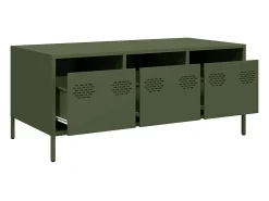 vidaxl Mesa centro 101,5x50x43,5 cm aço laminado a frio -azeitona^ Mesa De Centro