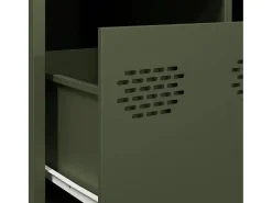 vidaxl Mesa centro 101,5x50x43,5 cm aço laminado a frio -azeitona^ Mesa De Centro
