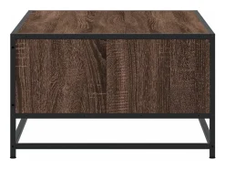 vidaxl Mesa centro 100x57x35 cm deriv. madeira/metal carvalho castanho^ Mesa De Centro