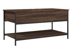 vidaxl Mesa centro 100x50x50 cm deriv. madeira/metal carvalho^ Mesa De Centro