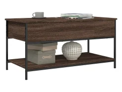 vidaxl Mesa centro 100x50x50 cm deriv. madeira/metal carvalho^ Mesa De Centro