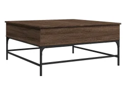 Mesa De Centro*vidaxl Mesa centro 95x95x45 cm deriv. madeira/metal carvalho Castanho