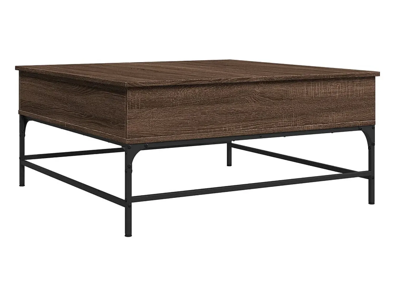 Mesa De Centro*vidaxl Mesa centro 95x95x45 cm deriv. madeira/metal carvalho Castanho
