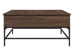 Mesa De Centro*vidaxl Mesa centro 95x95x45 cm deriv. madeira/metal carvalho Castanho