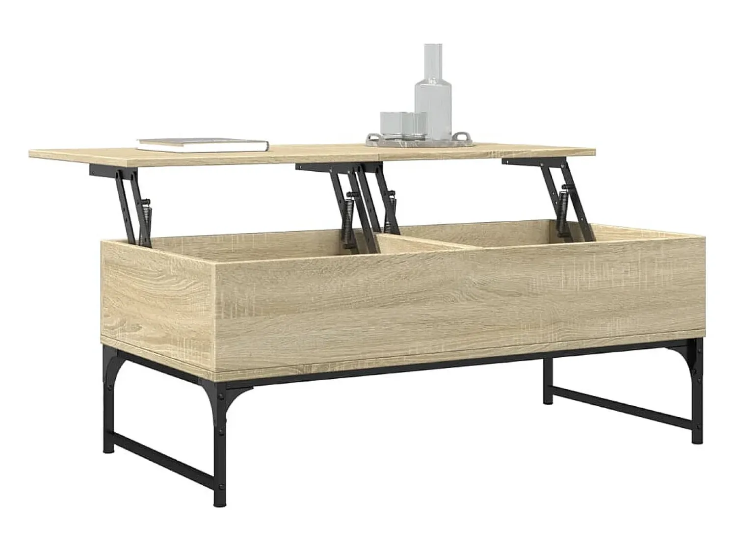 Sale Mesa centro 100x50x40 cm deriv. madeira/metal carvalho sonoma PT975930 Castanho