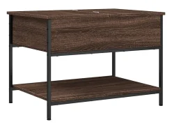 Mesa De Centro| Mesa centro 70x50x50 cm deriv. madeira/metal carvalho PT905915 Castanho