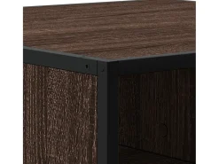 Mesa De Centro|vidaxl Mesa centro 80x80x30 cm deriv. madeira/metal carvalho castanho Natural claro