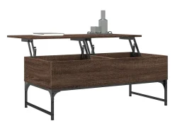 Best Mesa centro 100x50x40 cm deriv. madeira/metal carvalho PT975126 Castanho