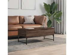 Best Mesa centro 100x50x40 cm deriv. madeira/metal carvalho PT975126 Castanho
