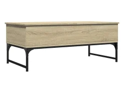 Mesa De Centro*vidaxl Mesa centro 100x50x40 cm deriv. madeira/metal carvalho sonoma Castanho
