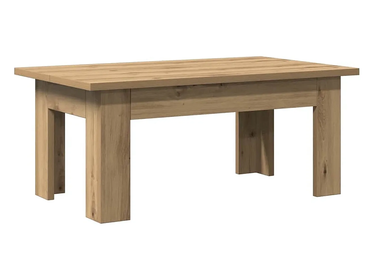 Mesa De Centro|vidaxl Mesa centro 100x60x42 cm derivados madeira carvalho artisiano Natural claro