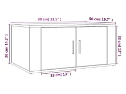 Mesa De Centro*vidaxl Mesa centro 80x50x36 cm derivados de madeira carvalho castanho Natural claro
