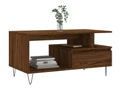 Mesa centro 90x49x45 cm derivados de madeira carvalho PT491654^ Mesa De Centro