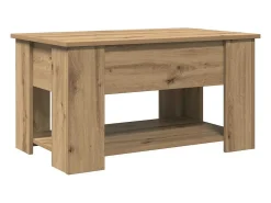 Mesa De Centro*vidaxl Mesa centro 79x49x41 cm derivados madeira carvalho artisiano Natural claro