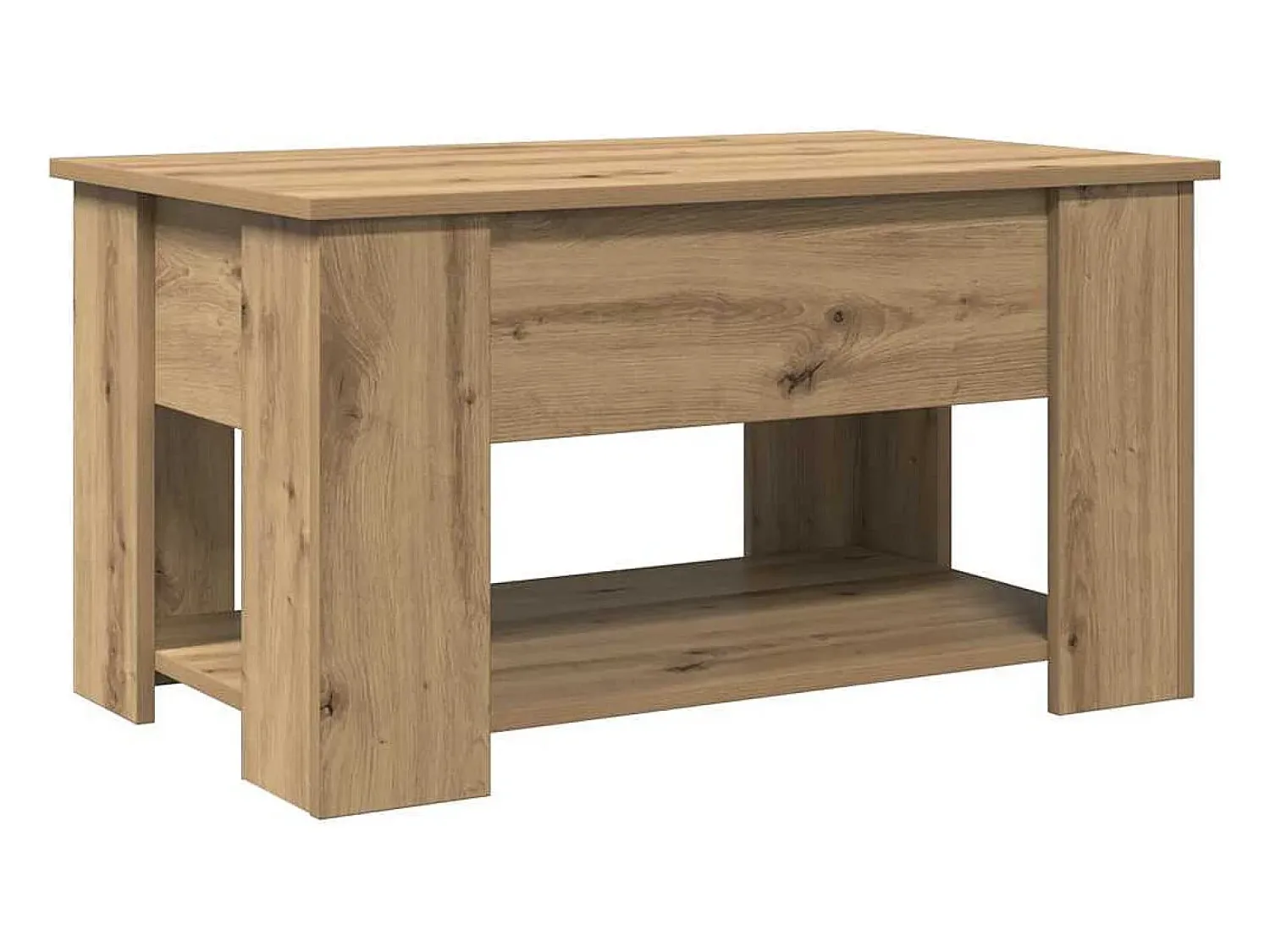 Mesa De Centro*vidaxl Mesa centro 79x49x41 cm derivados madeira carvalho artisiano Natural claro