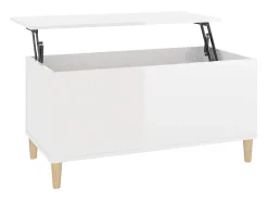 vidaxl Mesa centro 90x44,5x45 cm derivados de madeira brilhante^ Mesa De Centro