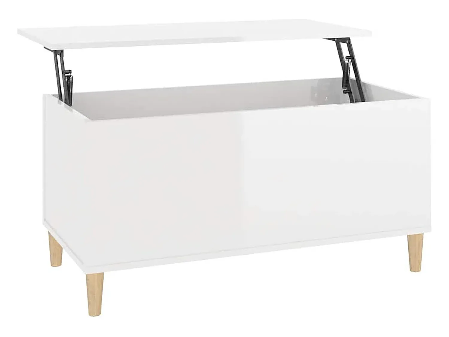 vidaxl Mesa centro 90x44,5x45 cm derivados de madeira brilhante^ Mesa De Centro