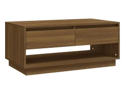 vidaxl Mesa centro 102,5x55x44 cm derivados madeira carvalho castanho^ Mesa De Centro