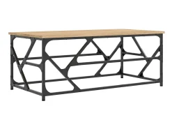 Mesa De Centro* Mesa centro 100x50x40 cm derivados madeira cor carvalho sonoma PT124057 Castanho