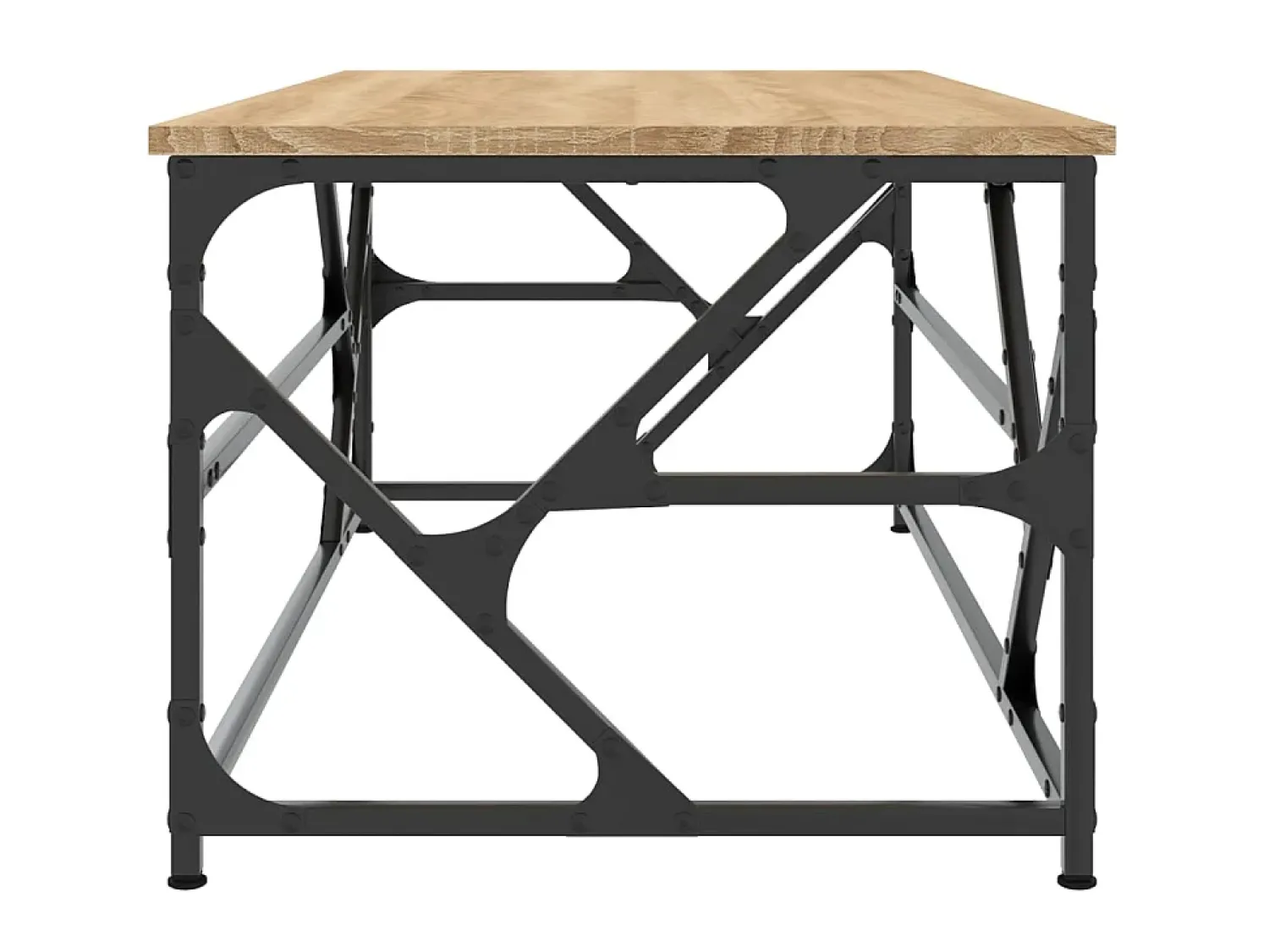 Mesa De Centro* Mesa centro 100x50x40 cm derivados madeira cor carvalho sonoma PT124057 Castanho