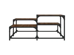 Mesa De Centro| Mesa centro 87,5x87,5x40 cm derivados madeira carvalho PT997014 Castanho