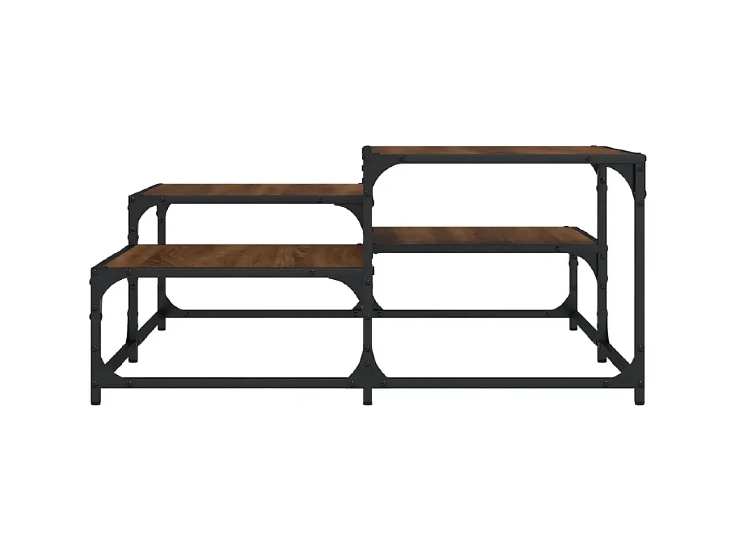 Mesa De Centro| Mesa centro 87,5x87,5x40 cm derivados madeira carvalho PT997014 Castanho