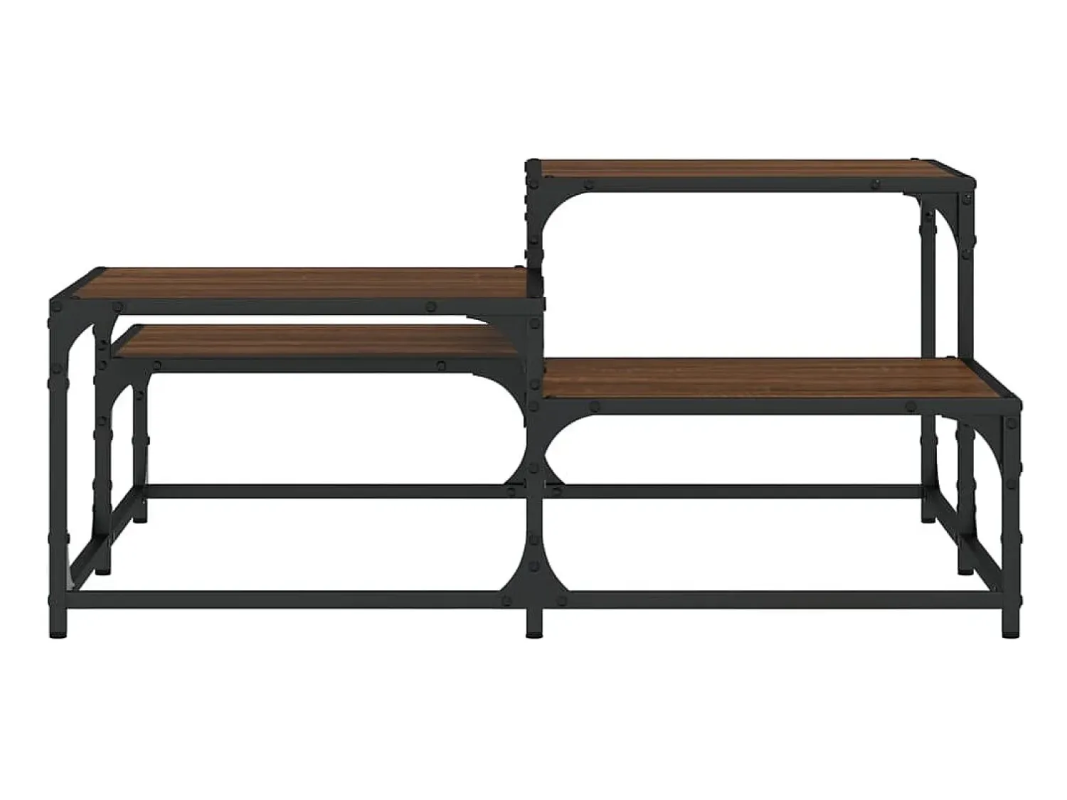 Mesa De Centro| Mesa centro 87,5x87,5x40 cm derivados madeira carvalho PT997014 Castanho
