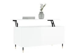 Mesa centro 90x44,5x45 cm derivados de madeira brilhante PT481181^ Mesa De Centro