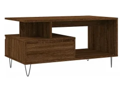 Outlet vidaxl Mesa centro 90x49x45 cm derivados de madeira carvalho castanho Natural claro