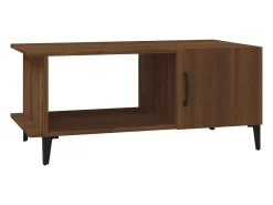 Mesa De Centro|vidaxl Mesa centro 90x50x40 cm derivados de madeira carvalho castanho Natural claro