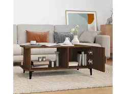 Mesa De Centro|vidaxl Mesa centro 90x50x40 cm derivados de madeira carvalho castanho Natural claro