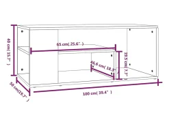 Mesa De Centro*vidaxl Mesa centro 100x50x40 cm derivados de madeira carvalho castanho Natural claro