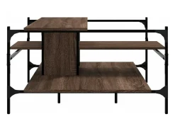 Discount vidaxl Mesa centro 100x100x48,5 cm derivados madeira carvalho castanho Natural claro
