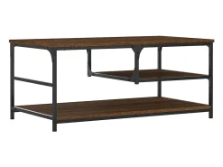 Mesa De Centro|vidaxl Mesa centro 90x49x40 cm derivados de madeira carvalho castanho Natural claro