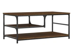 Mesa De Centro|vidaxl Mesa centro 90x49x40 cm derivados de madeira carvalho castanho Natural claro