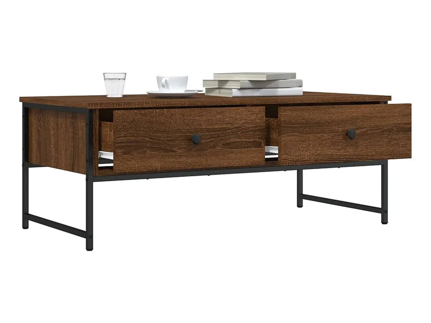 Mesa De Centro| Mesa centro 101x49x39,5 cm derivados madeira carvalho PT866735 Castanho