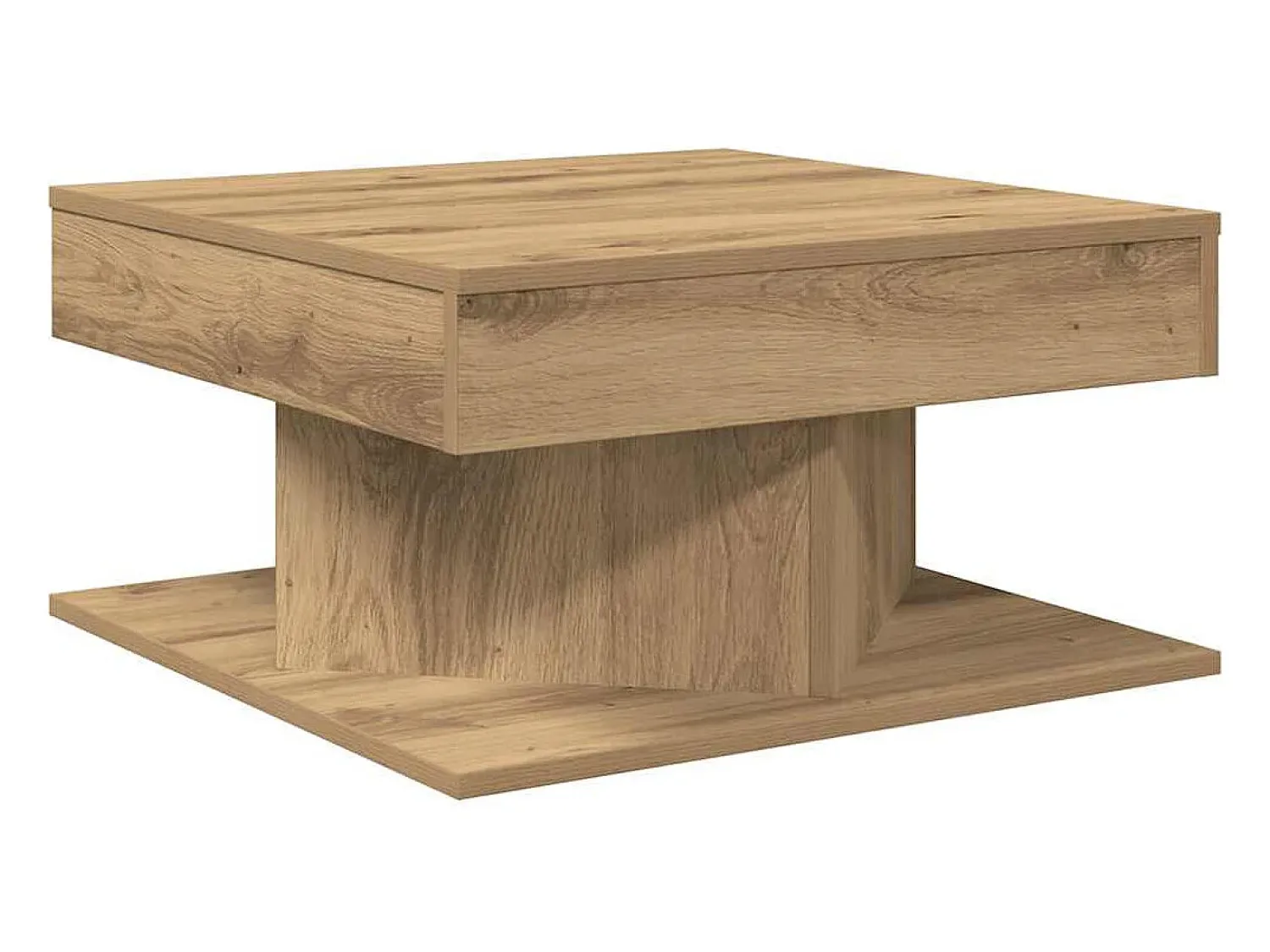 vidaxl Mesa centro 55x55x30 cm derivados de madeira carvalho artisiano^ Mesa De Centro