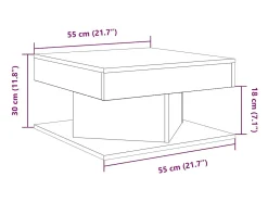 vidaxl Mesa centro 55x55x30 cm derivados de madeira carvalho artisiano^ Mesa De Centro