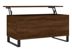 Mesa De Centro|vidaxl Mesa centro 90x44,5x45 cm derivados madeira carvalho castanho Natural claro