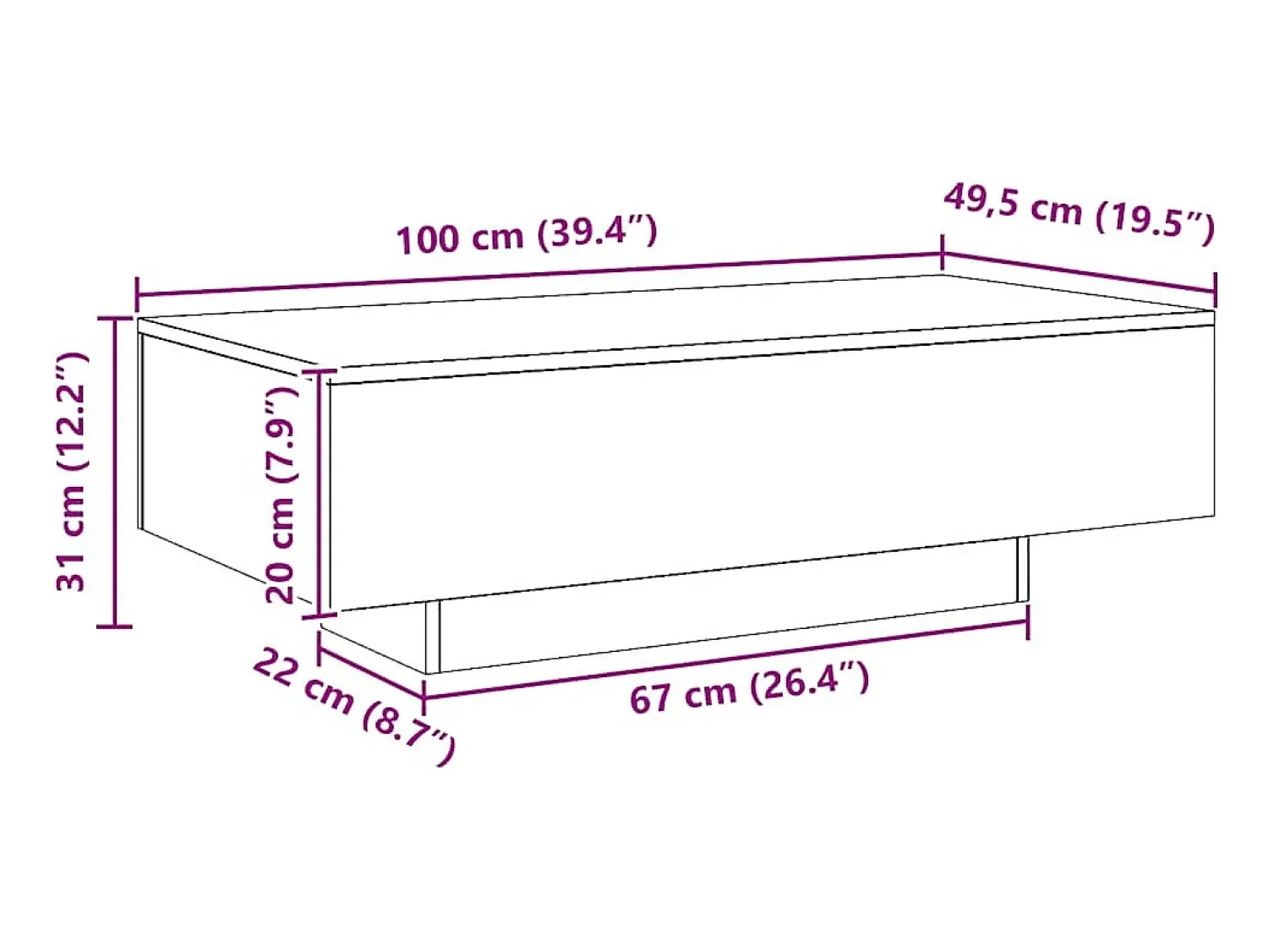 vidaxl Mesa centro 100x49,5x31 cm derivados madeira carvalho artisiano^ Mesa De Centro
