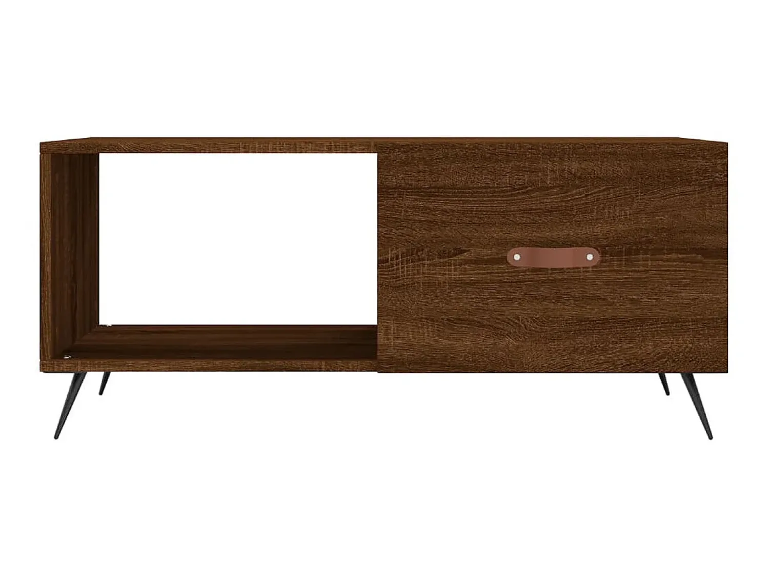 Mesa De Centro| Mesa centro 90x50x40 cm derivados de madeira carvalho PT970701 Castanho