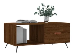 Mesa De Centro| Mesa centro 90x50x40 cm derivados de madeira carvalho PT970701 Castanho